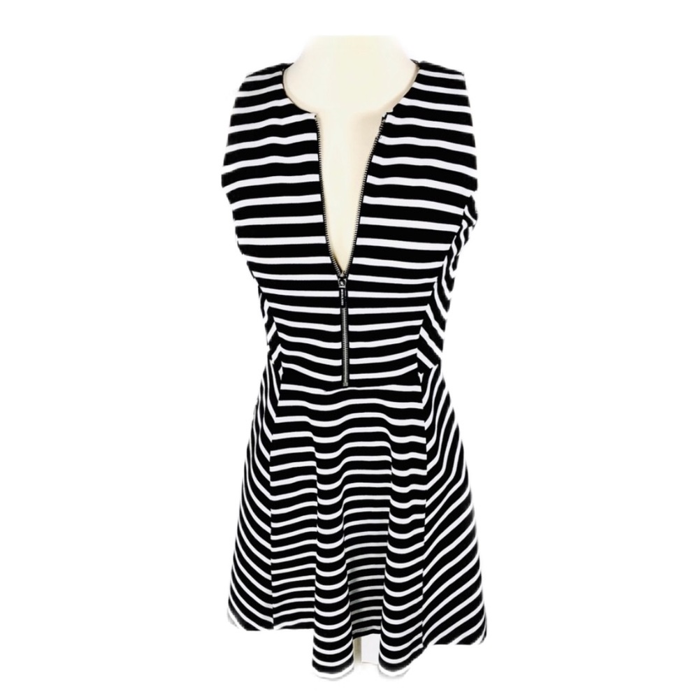 Michael Kors Striped Zipper Dress Size 2